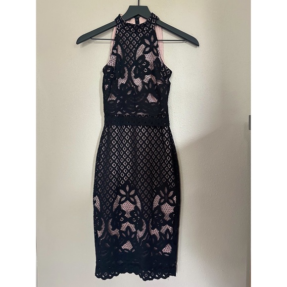 ASOS Petite Black Lace Dress - Picture 1 of 3